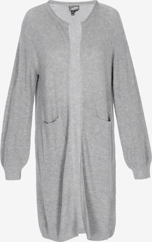 DreiMaster Vintage Gebreid vest 'Comfy' in Grijs: voorkant