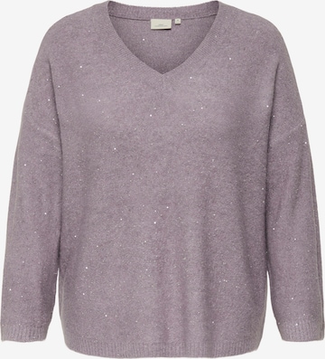 ONLY Carmakoma Sveter 'CARARIZONA' - Fialová: predná strana
