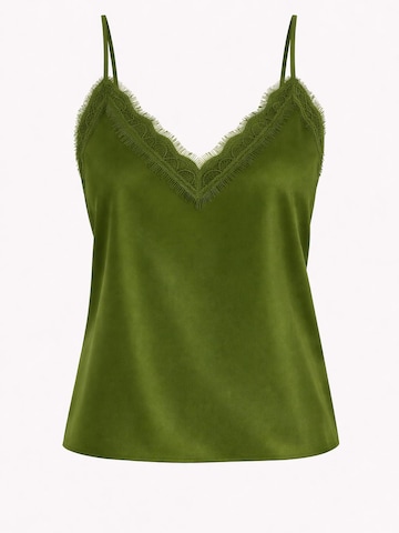 Worldclassca Top 'Spaghetti Lace Trim Top' in Green: front
