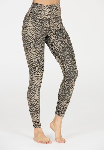 Athlecia Skinny Sports trousers 'Windia' in Beige: front