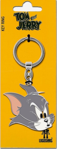 LOGOSHIRT Key Ring 'Tom & Jerry - TOM' in Grey