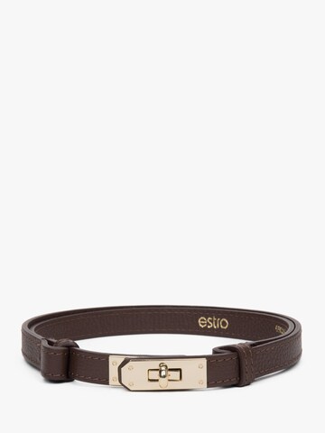 Estro Gürtel '01' in Braun: Vorderseite