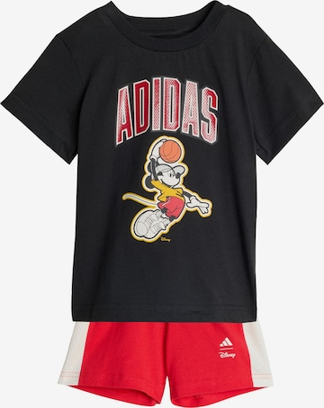 ADIDAS SPORTSWEAR Trainingsanzug 'Disney Micky Maus' in Schwarz: Vorderseite