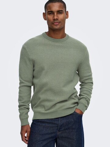 Only & Sons Trui 'ONSDave' in Groen: voorkant