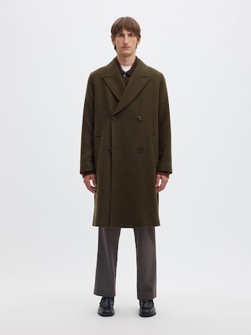 SELECTED Between-Seasons Coat in Brown: front