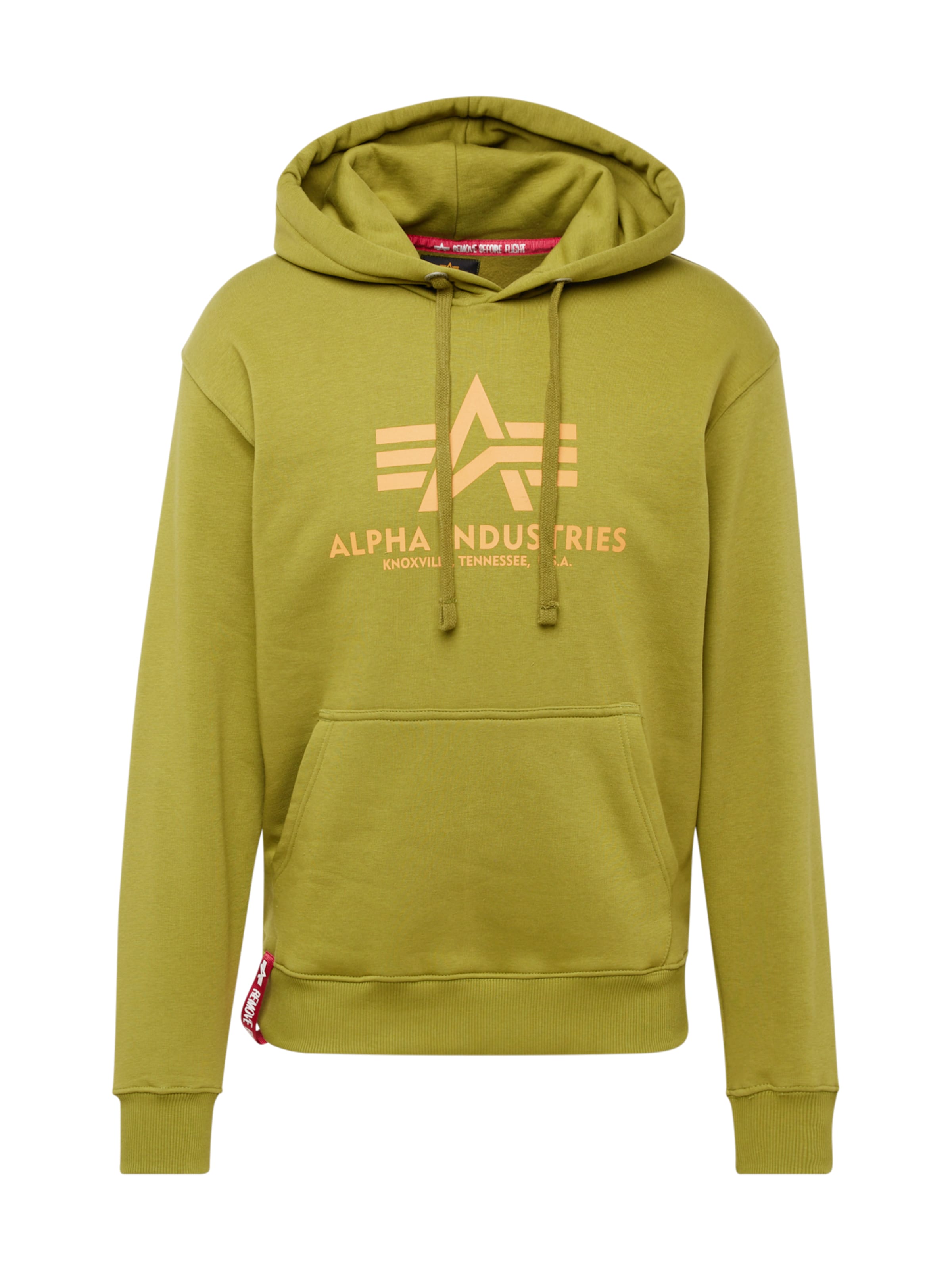 ALPHA INDUSTRIES Mikina – zelená: přední strana