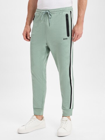 BOSS Tapered Trousers 'Hover' in Green: front