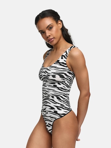 Body modellante 'Tank Bodysuit Sculpting Shapewear mit String' di cfab (formerly creamy fabrics) in bianco