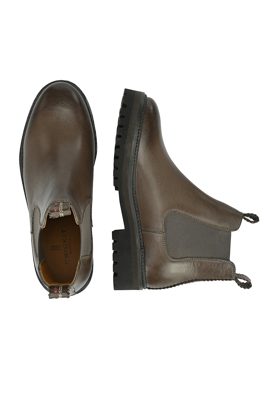 Crickit Chelsea Boots Julena in Taupe, Grau 