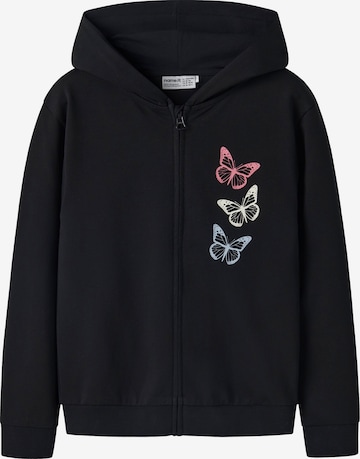 NAME IT Zip-Up Hoodie 'NKFVANITA' in Black: front