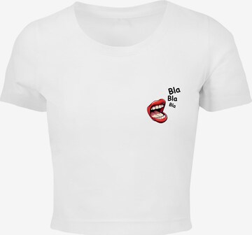 Merchcode Shirt 'Bla Bla Bla Comic' in Wit: voorkant