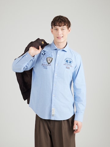 La Martina Regular Fit Hemd in Blau: Vorderseite