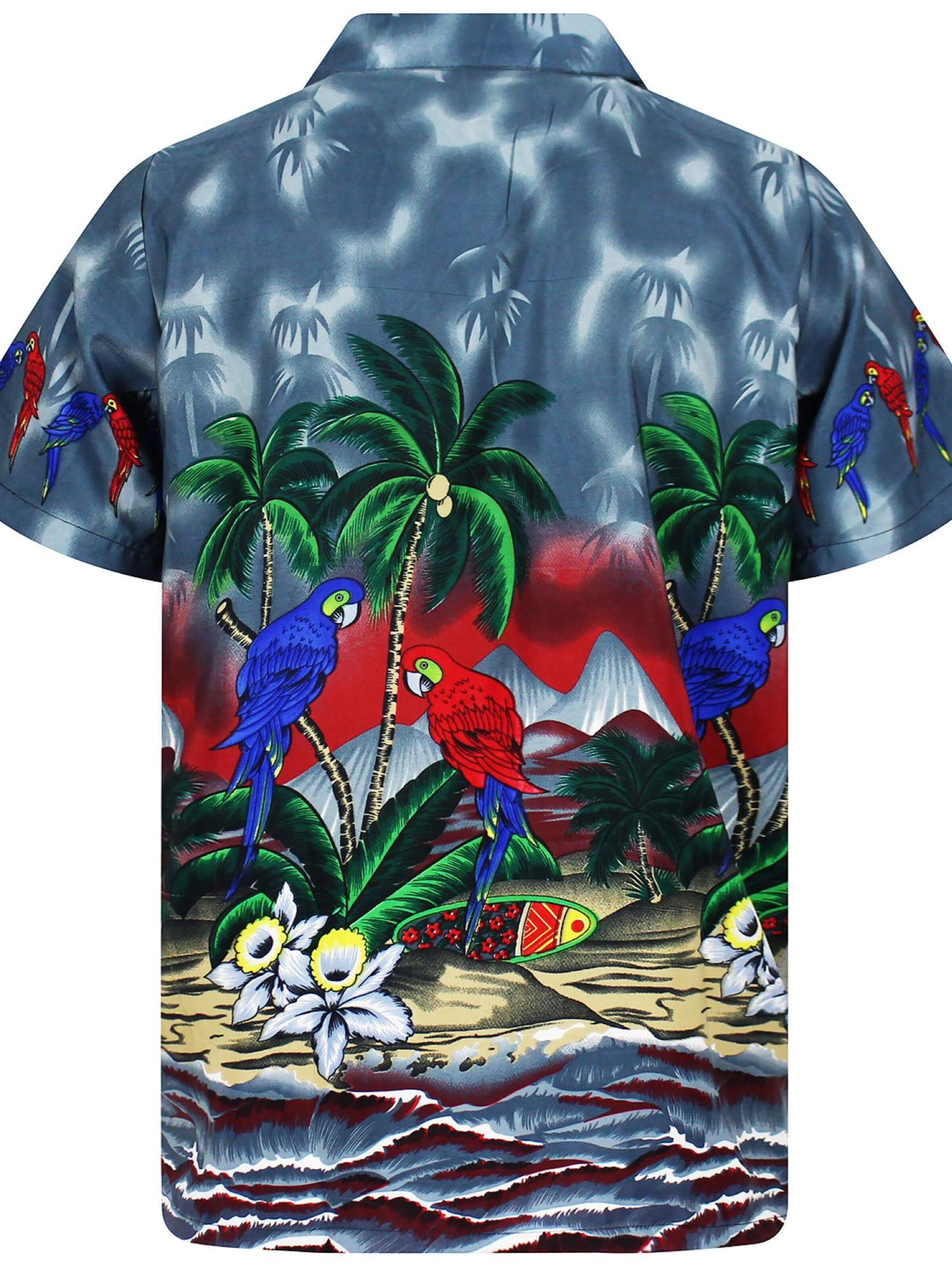 King Kameha Shirt 'Parrot'‌‌‌ in Grau