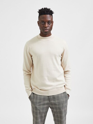 SELECTED Sweater 'Robert' in Beige: front