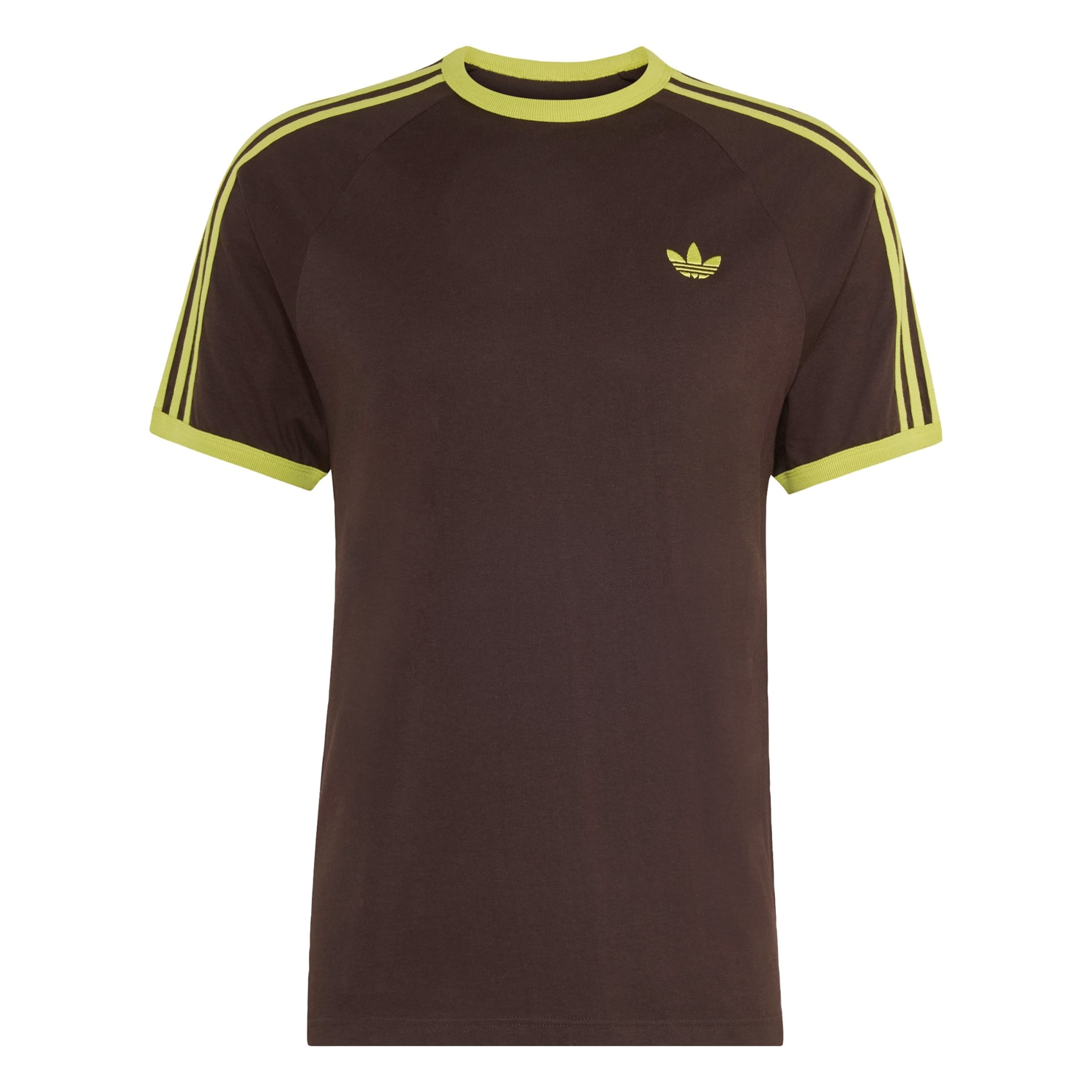 Maglietta in XS ADIDAS ORIGINALS di colore marrone scuro / limone, Visualizzazione prodotti