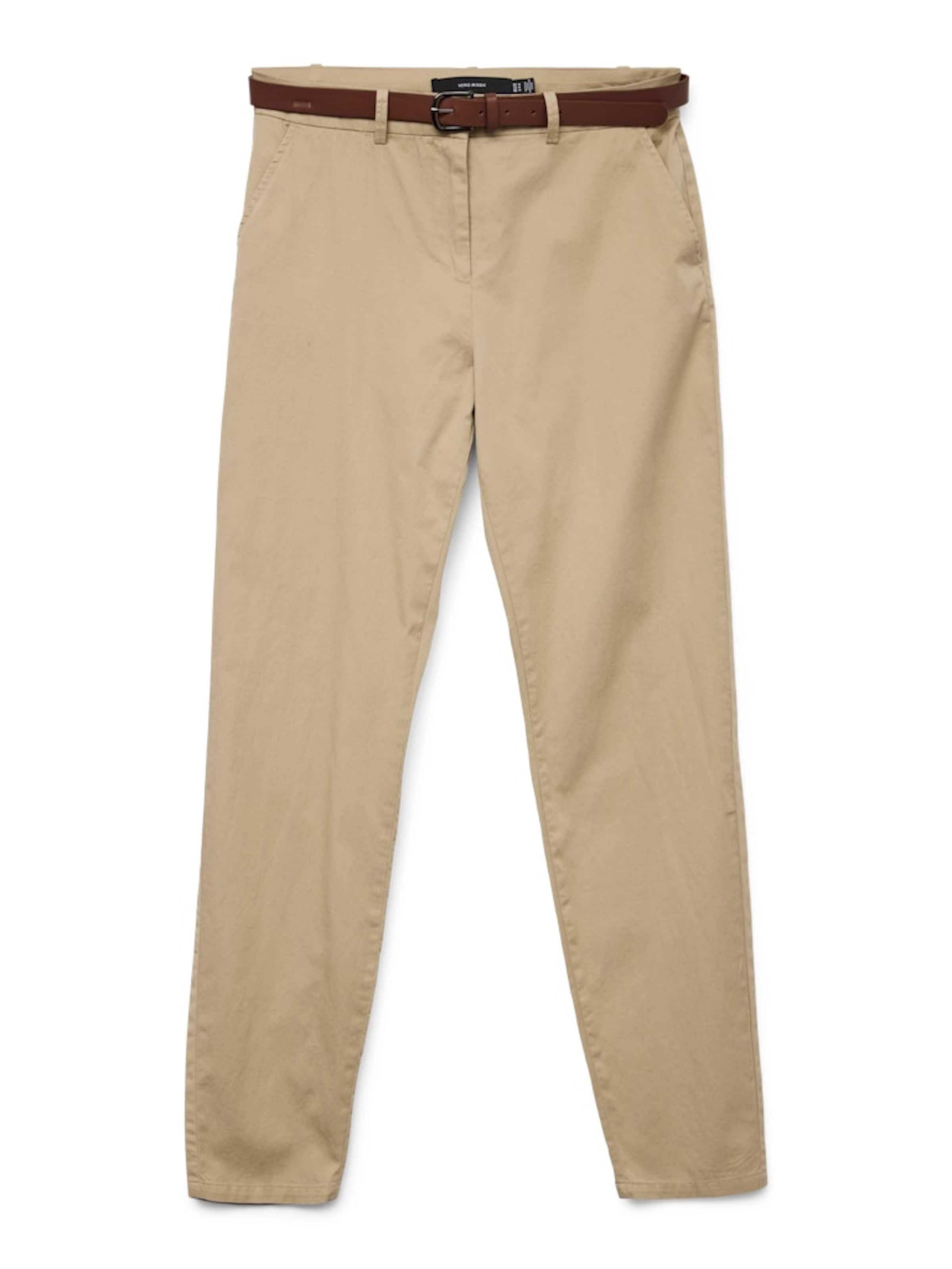 VERO MODA - Regular Calças chino 'FEDERICA' em bege: frente