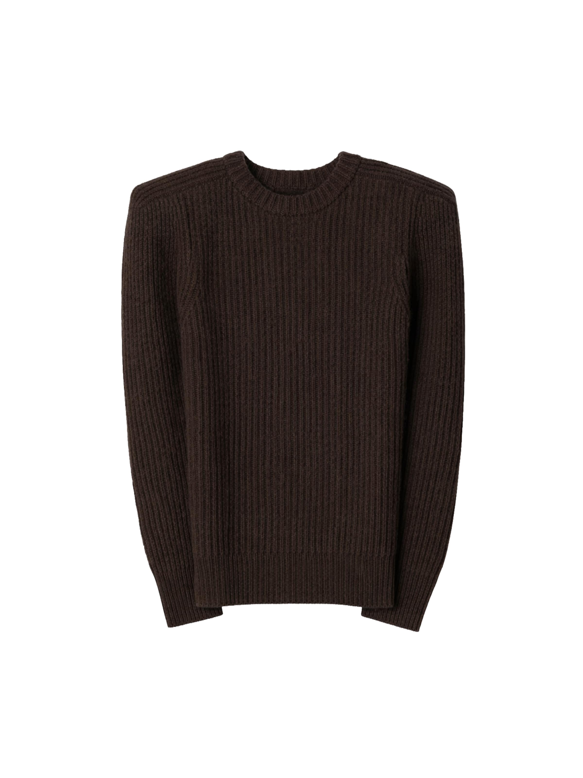 GOBI Cashmere Pullover 'Sculpted-Shoulder Cashmere Sweater'‌‌ in Braun: Vorderseite