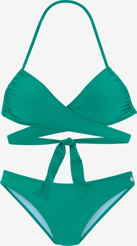 LASCANA Triangel Bikini in Grün