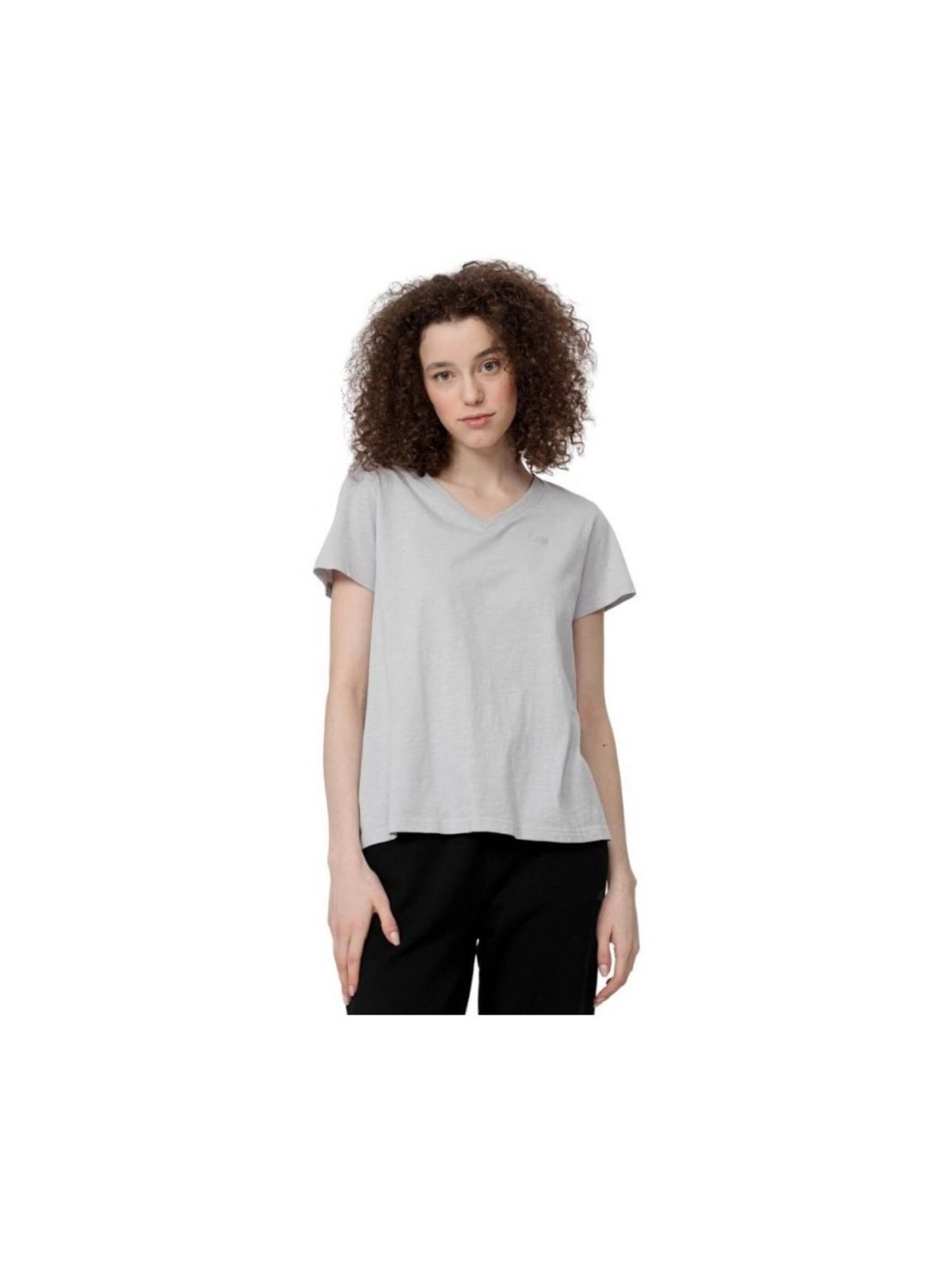 4F Shirt 'TSD352'‌‌‌‌‌‌‌ in Grau: Vorderseite