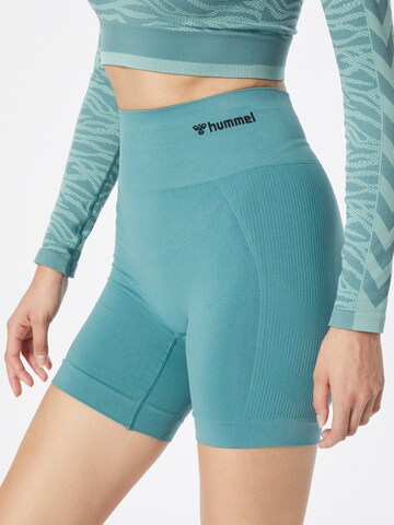 Hummel Skinny Sports trousers 'Tif' in Green: front