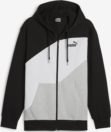 PUMA Sweatjacke 'Power' in Schwarz: predná strana