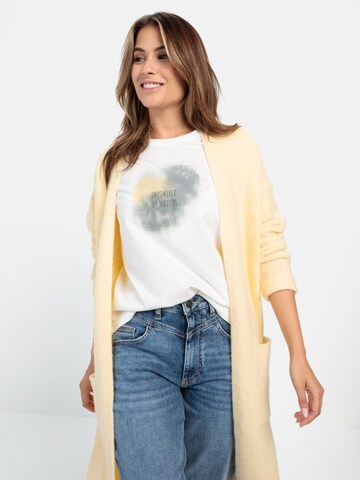 CAMEL ACTIVE T-Shirt mit Print aus nachhaltiger Baumwolle in Weiß