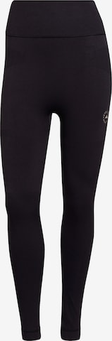 Pantaloni sport de la adidas by Stella McCartney pe negru: față