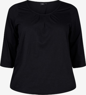 Zizzi Bluse 'MLOA' in Schwarz: predná strana