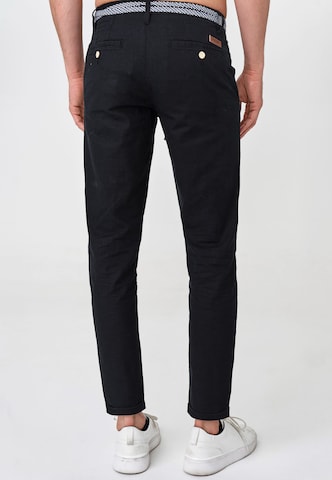 Coupe slim Pantalon chino 'Bryne' INDICODE JEANS en noir