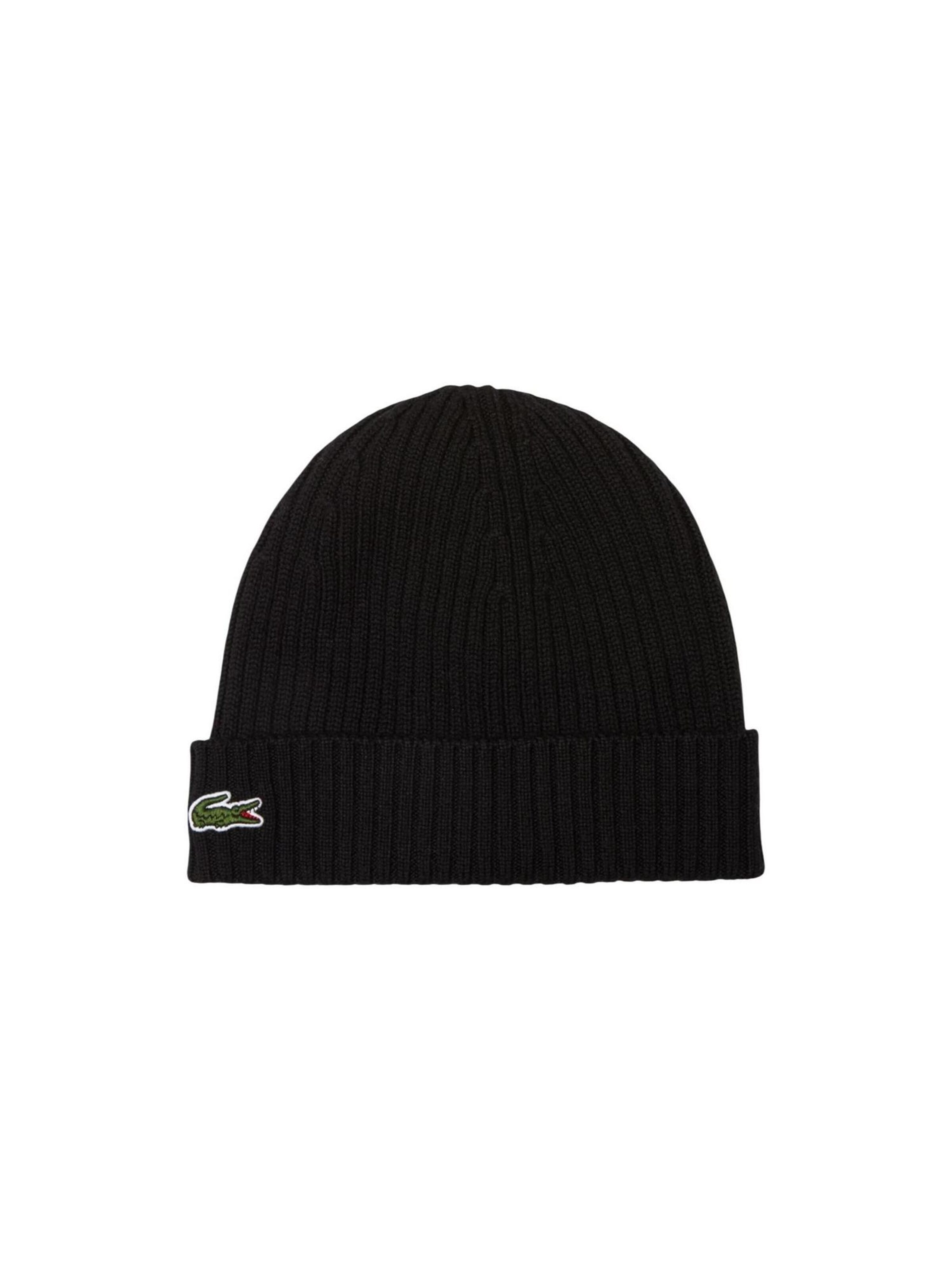 Berretto di LACOSTE in nero: frontale