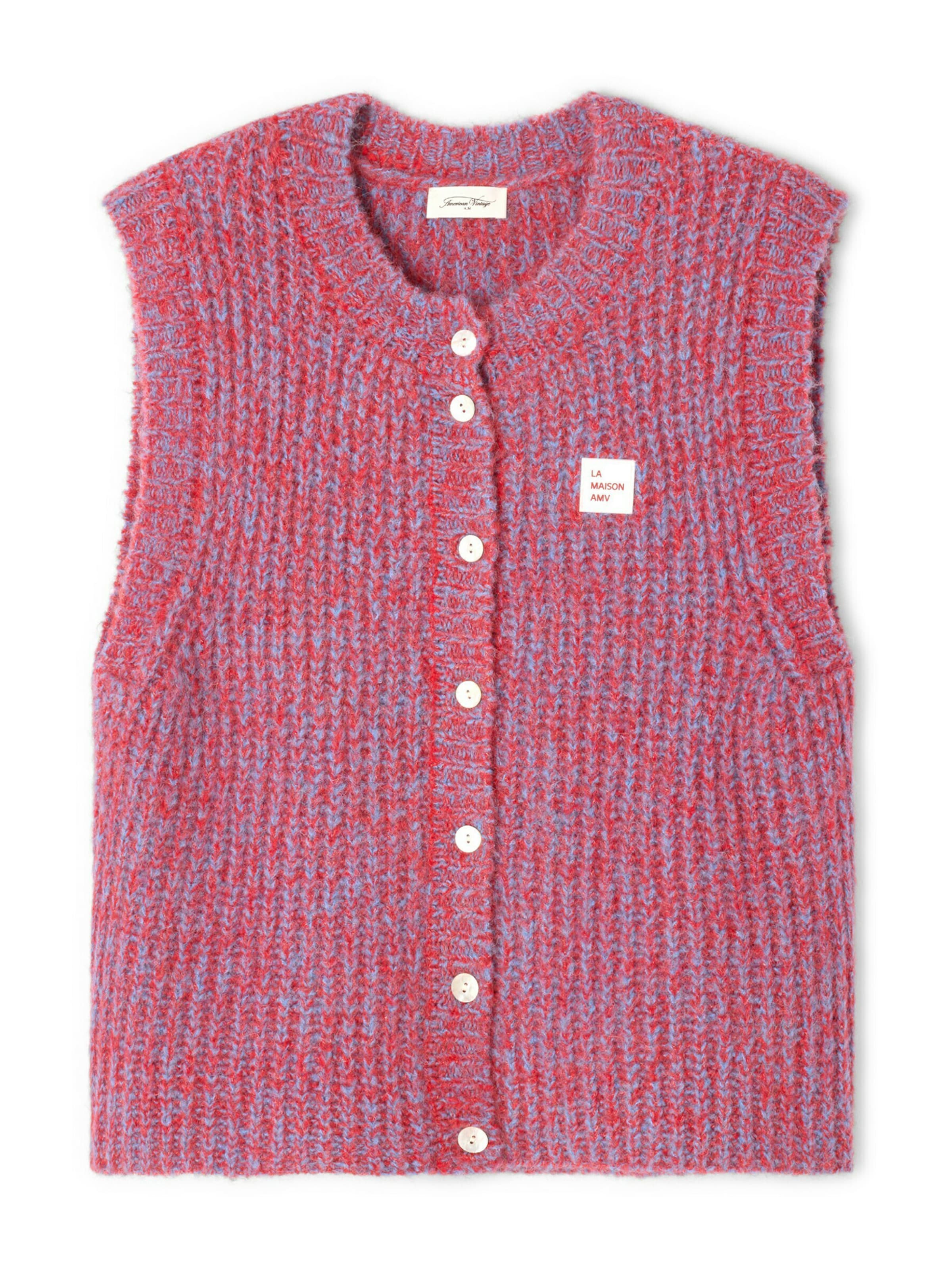 Cardigan 'EAST' AMERICAN VINTAGE en rouge : devant