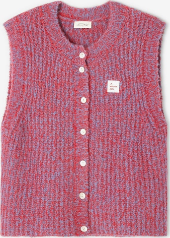 sarkans AMERICAN VINTAGE Adīta veste 'EAST': no priekšpuses