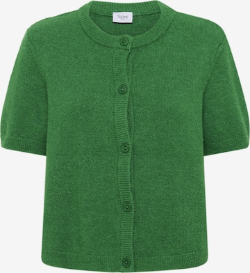 SAINT TROPEZ Strickjacke 'Zanett' in Grün: Vorderseite