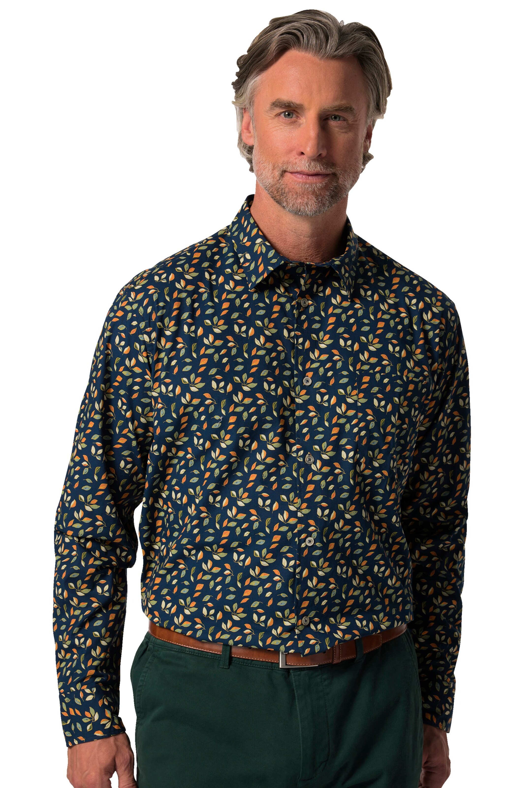 Boston Park Comfort fit Overhemd in Blauw: voorkant