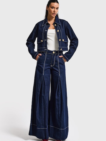 IT'S BASIC Wide leg Jeans 'Palazzo Mid Rise Jeans' in Blauw