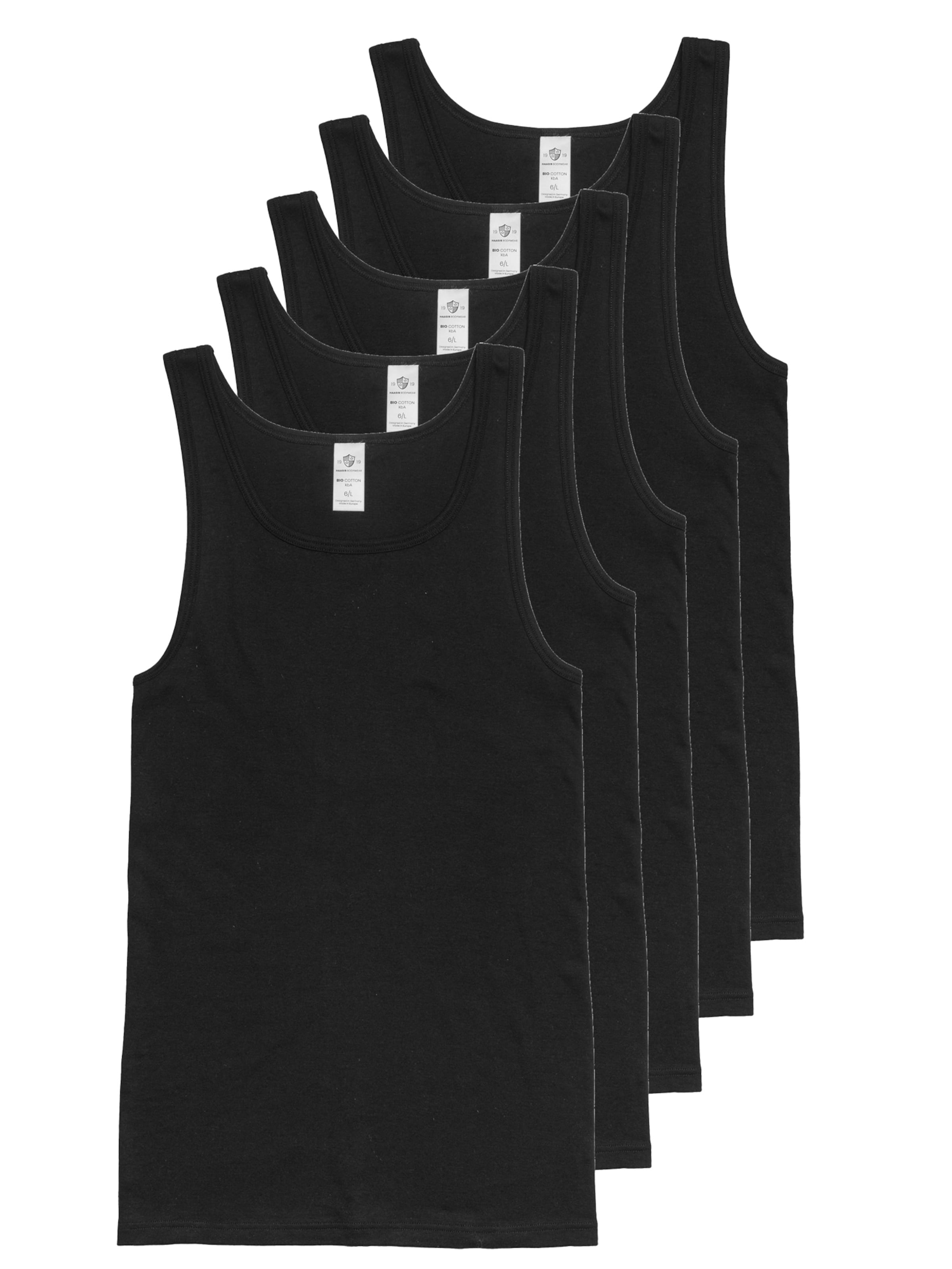 Haasis Bodywear Undershirt in Black: front