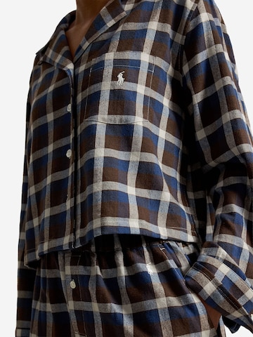 Polo Ralph Lauren Pyjama ' Madison Cozy Flannel ' in Blauw