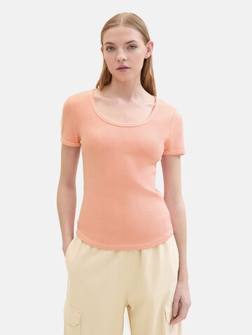 T-shirt TOM TAILOR DENIM en orange : devant