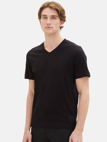 T-Shirt TOM TAILOR en noir : devant