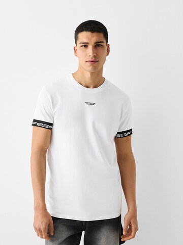 Bershka Shirt in Wit: voorkant