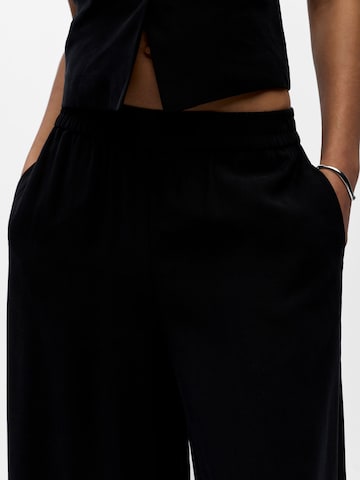 Wide Leg Pantalon 'OBJHarriet' OBJECT en noir