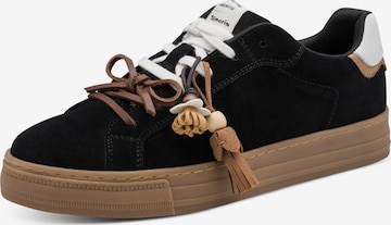 Sneaker bassa di Tamaris in nero: frontale