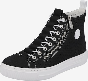 Rieker High-Top Sneakers in Black: front