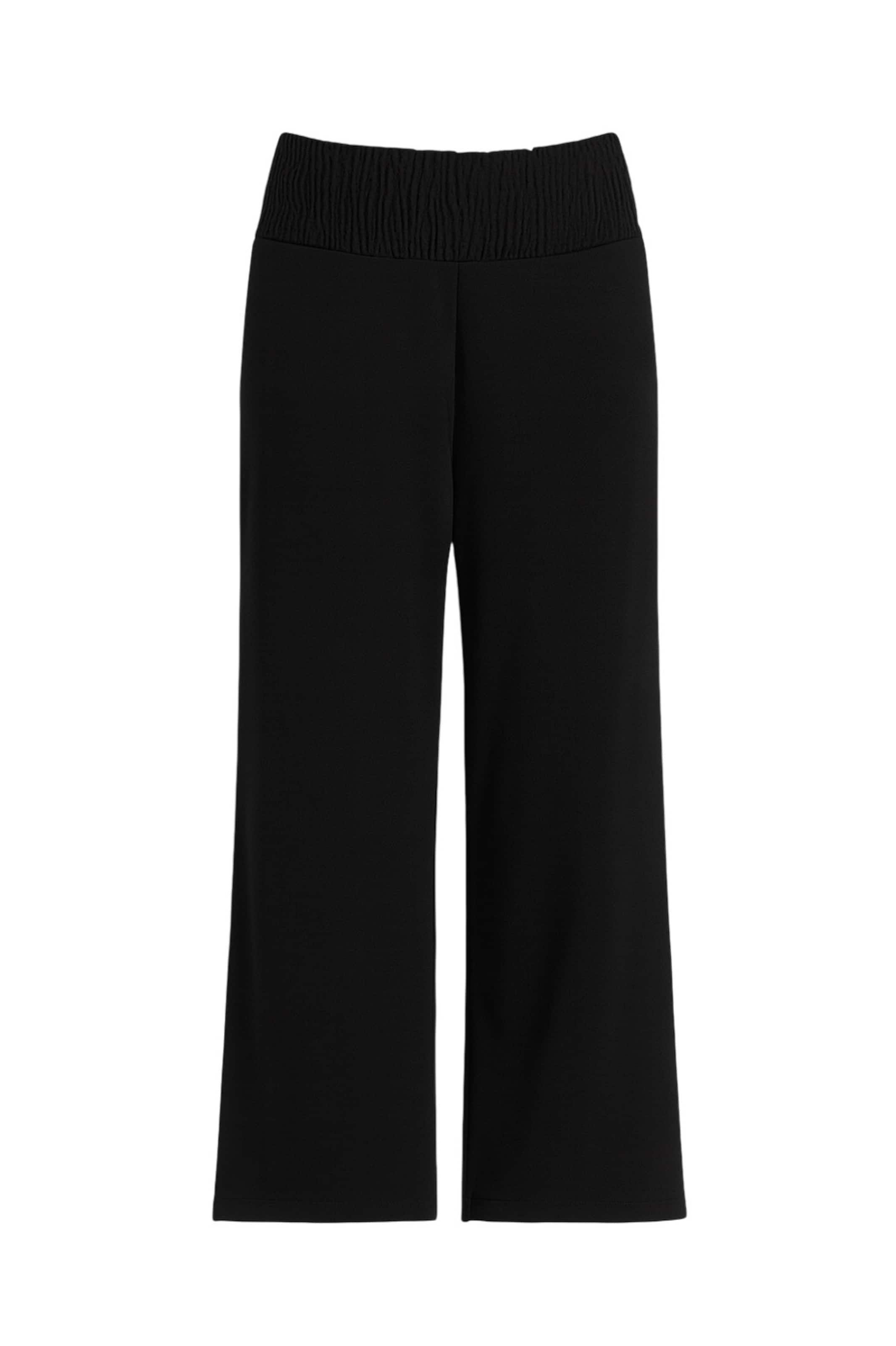 LYN MAMA Wide leg Broek in Zwart: voorkant