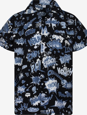 King Kameha Shirt 'Boom Bang' in Grey: front