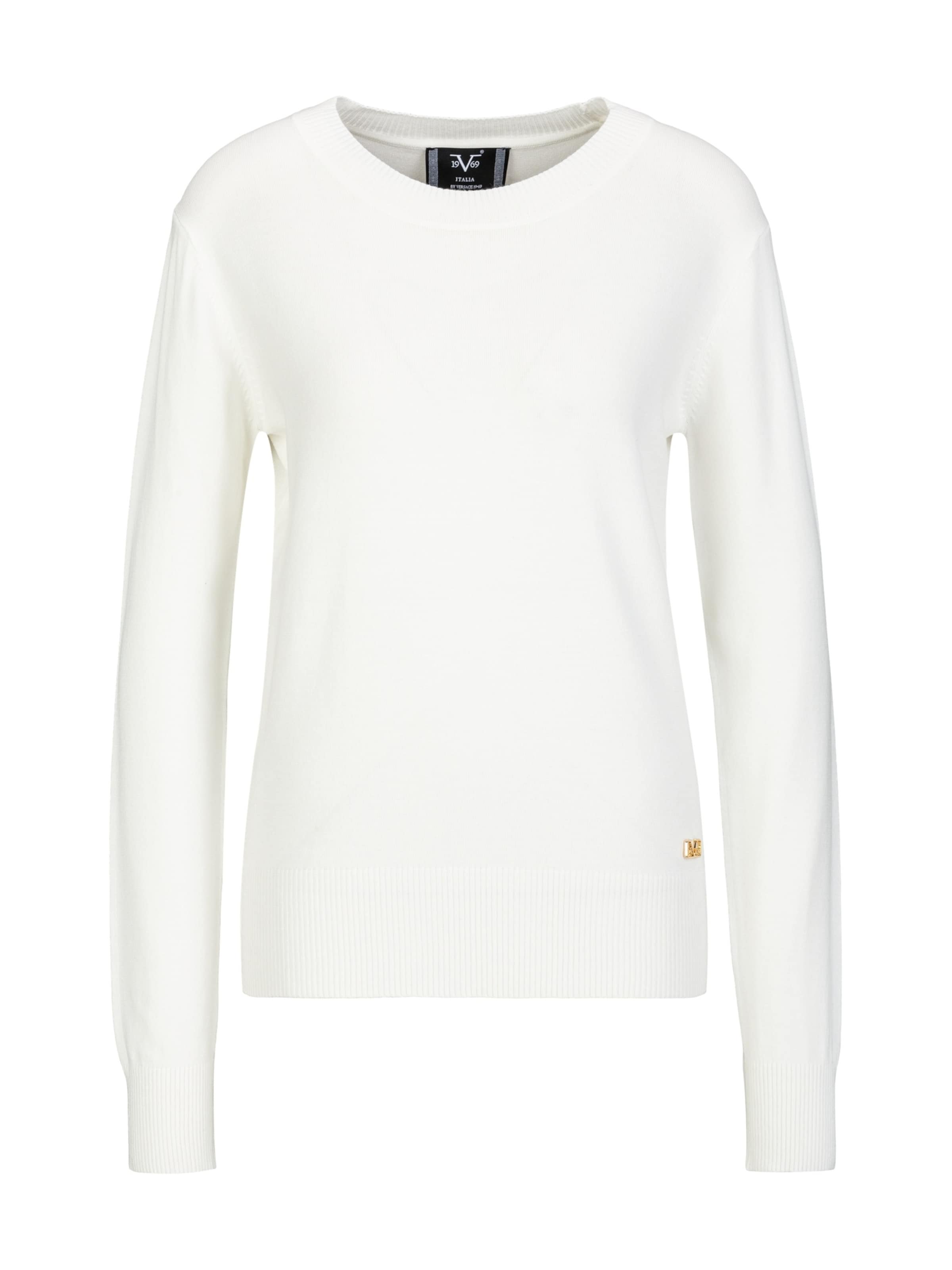 19V69 ITALIA Pull-over 'Viola' en blanc cassé, Vue avec produit