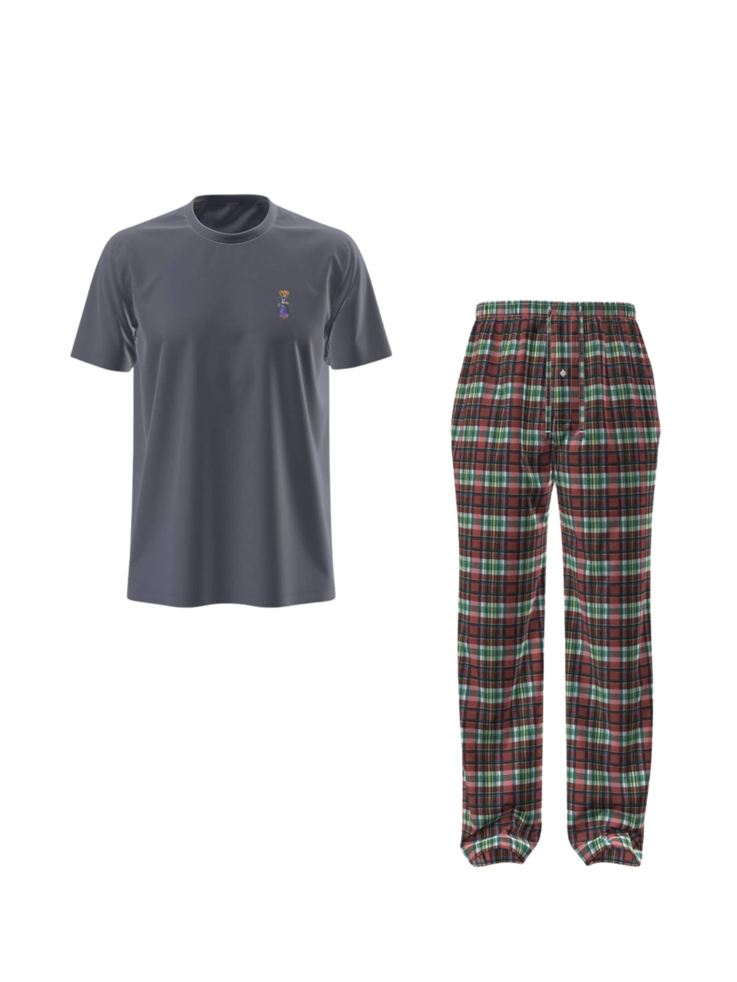 Polo Ralph Lauren Pitkä pyjama värissä harmaa: etupuoli