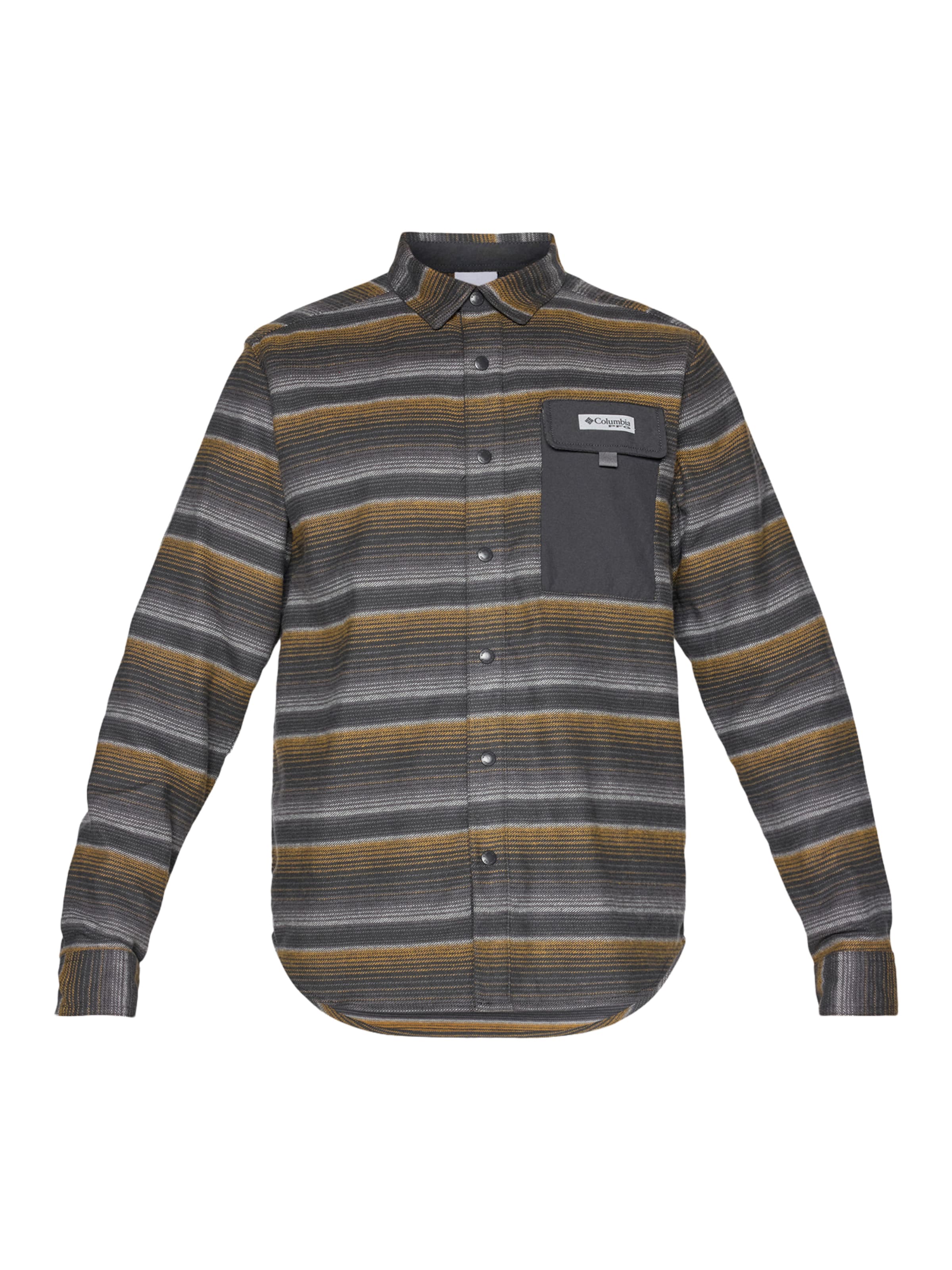 COLUMBIA Comfort Fit Funkčná košeľa 'PFG Uncharted' - Sivá: predná strana