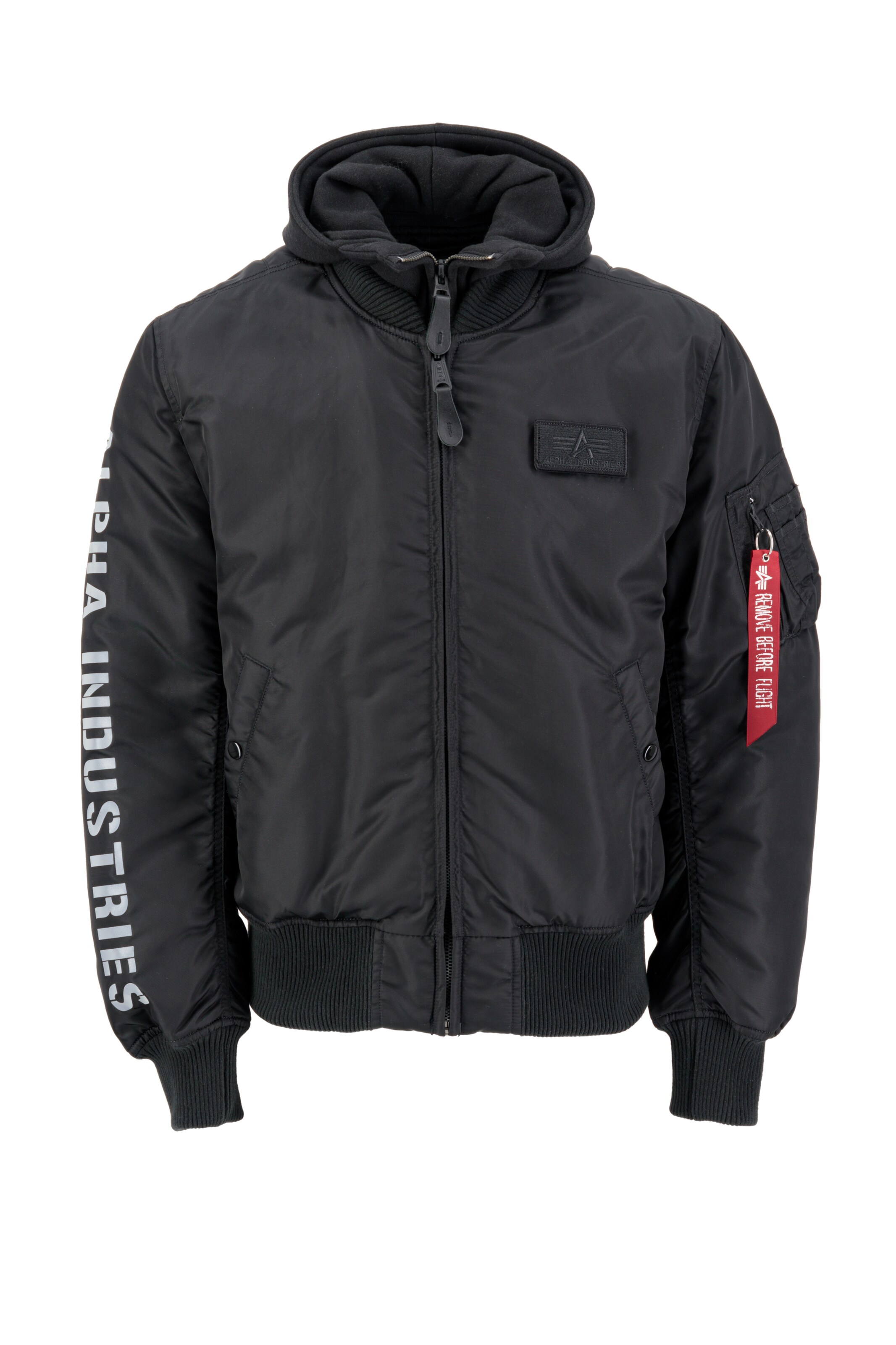ALPHA INDUSTRIES Jacke 'MA-1 D-Tec SE' in Schwarz: Vorderseite
