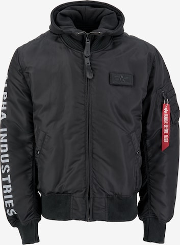 ALPHA INDUSTRIES Přechodná bunda 'MA-1 D-Tec SE' – černá: přední strana